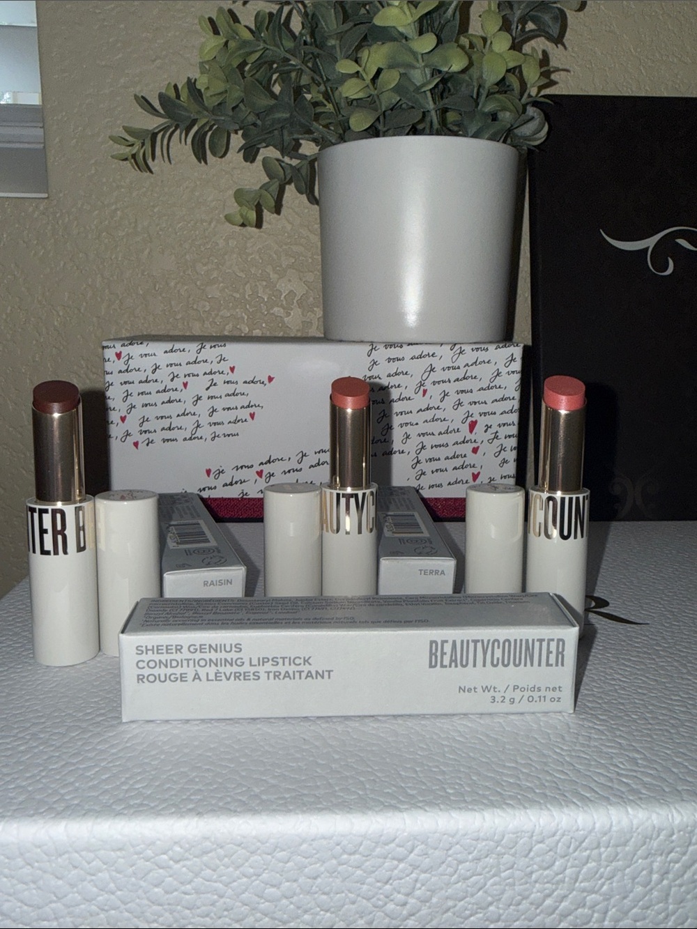 Beautycounter Sheer Genius Conditioning Lipstick Bundle Raisin Terra Petal - Picture 7 of 7